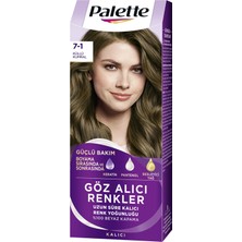Palette Göz Alıcı Renkler 7-1 Küllü Kumral Saç Boyası 110 ml 5 Adet