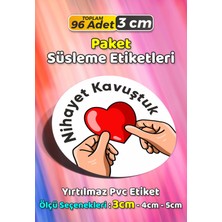 Sb Store Nihayet Kavuştuk Ambalaj Hediye Paket Süsleme Etiketi Model 29 - 96 Adet 3cm