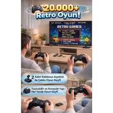 FaroxTech Retro Mini Oyun Konsolu - 20.000+ Retro Oyun Tek Cihazda - HDMI Game Stick