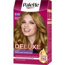 Palette Deluxe 8-01 Küllü Açık Kumral Saç Boyası 115 ml 3 Adet