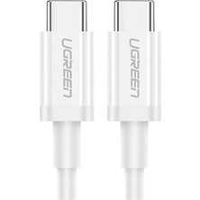 2 Adet Ugreen Usb-C 60W 3A Qc Pd Hızlı Şarj Kablosu 1 Metre Beyaz 60518