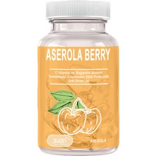 Subutu Aserola Berry: 1 Adet Aserola Ekstresi Içeren C Vitaminli Antioksidanlı Probiyotik 30LU Soft Jel Kapsüller