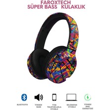 FaroxTech Korku Temalı Kablosuz Kulaklık | Süper Bass – Mikrofonlu – Şarjlı Kulaklık