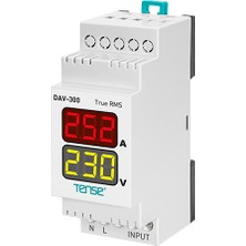 Tense DAV-300 2×3 Hane LED Display Ekranlı Direkt Ampermetre ve Voltmetre