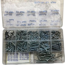  m4 yıldız silindir başlı metrik vida seti vida 215 adet-somun 215 adet-pul 215 adet toplam 645 adet
