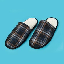 Matmel Soft Ekoseli Terlik - Siyah - 44 Beden