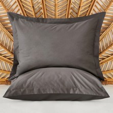 Matmel Soft Oxford 2'li Yastık Kılıfı - Antrasit / Taş - 50X70 cm