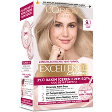 L'Oréal Paris Excellence Creme 9.1 Sarı Küllü Saç Boyası 192 ml 5 Adet