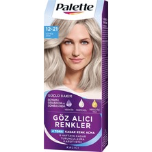 Palette Göz Alıcı Renkler 12-21 Gümüş Sarı Renk Açıcı Saç Boyası 110 ml 4 Adet