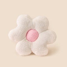 Matmel Soft Çiçek Figürlü Yastık - Beyaz - 45X45 cm