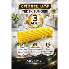 Özbience 3'lü Kelebek Mop Sıkmalı Sünger Yedek Seti, Renk Seçenekli, Stokta Var