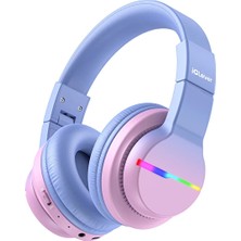 2 Adet Iclever BTH12 Bpa Free LED Işıklı Çocuk Bluetooth Kulaklık - Pembe