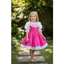 Gala Stil Gala Yakası  Dantelli Çocuk Elbise