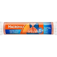 Macromax Extra Güçlü Çöp Torbası Battal Boy 10'lu