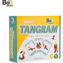 3 Adet Bee Smart Ahşap Renkli Tangram Oyunu
