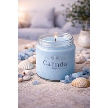 Calinda Candles Kavanoz Mum | Okyanus Kokulu %100 Soya Wax Dekoratif Mum – El Yapımı Modern Tasarım