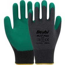 Beybi Standart Işçi Eldiveni, PL17 Flex, Yeşil, Nitril, Ce En 388/420, 3131X, No:10