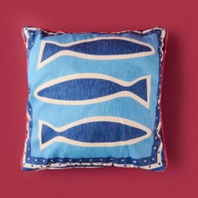 Matmel Soft Nautical Fun Riba Kırlent - Mavi - 40X40 cm