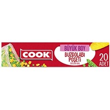 3 Adet Cook Buzdolabı Poşeti Büyük Boy 30X45 cm 20 Yaprak