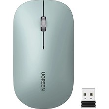 2 Adet Ugreen 2.4ghz USB Bağlantısı 4000 Dpi Sessiz Tuşlu Kablosuz Optik Mouse Yeşil 90374