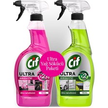 4 Adet Cif Ultra Hız Anında Etki Sprey Yeşil 750 ml + Cif Ultra Hız Anında Etki Sprey Sakura 750 ml