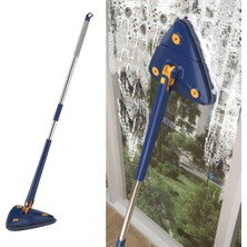 Özbience Kendinden Sıkmalı Üçgen Mikrofiber Mop, Cam ve Duvar Temizliği Için