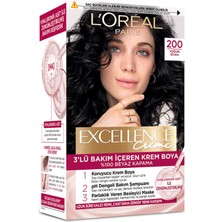 L'Oréal Paris Excellence Creme 200 Yoğun Siyah Saç Boyası 192 ml 5 Adet