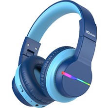 Iclever BTH12 Bpa Free LED Işıklı Çocuk Bluetooth Kulaklık - Mavi