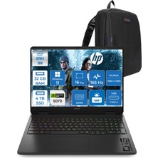 Hp Omen Slim Gaming Intel® Core Ultra 9 285H 32GB Ddr5 4tb SSD 16" Inch 8GB/RTX5070 2k (1920 x 1200),165 Hz, 3ms IPS 400NITS 100% Srgb WIN11PRO Gaming Bilgisayar CD7K0EAP15+ZETTAÇANTA