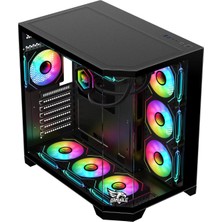 Gameagle Edge 7 Argb Fanlı Gamer Bilgisayar Kasası 850W 80+ Plus Bronz Powerlı Sıvı Soğutmalı (Siyah)