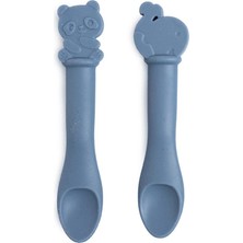 Buddy Silikon Kaşık 2'li Mavi Panda ve Balina (5 Adet)