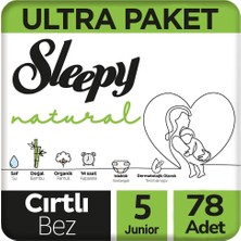 Sleepy 5 Beden Natural Bebek Bezi Ultra Paket 78 Adet