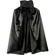 Siyah Renk Yakalı Halloween Pelerini 90 cm