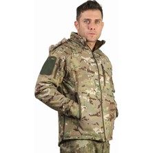 Wolftrap Tactical Multicam Kamuflaj Softshell Mont, 5 Cepli Soğuğa Dayanıklı Mont