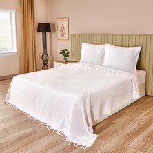 Matmel Soft Shine Çift Kişilik Yatak Örtüsü Seti - Beyaz