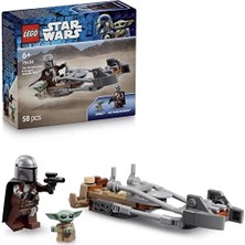 3 Adet LEGO Star Wars Mandalorian ve Grogu Motosikleti 75436