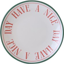 Keramika Pink Motto Pasta Tabak 20 cm 2 Adet