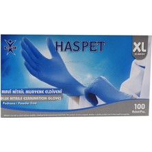 Nitril Eldiven, Mavi, Pudrasız, Xl Beden, 1P=100 Adet