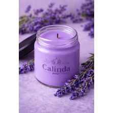 Calinda Candles Kavanoz Mum | Lavanta Kokulu %100 Soya Wax Dekoratif Mum – El Yapımı Modern Tasarım