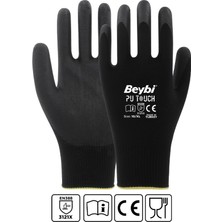 Beybi Montaj Eldiveni, Pu Touch, Siyah, Pu Kaplı Polyester, Ce En 388, 3121X, No:8