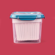 Matmel Süzgeçli Saklama Kabı - Mavi - 1,5 Lt