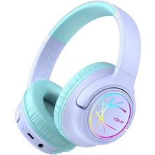 Iclever BTH18 Bpa Free LED Işıklı Çocuk Bluetooth Kulaklık - Mor