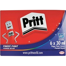 Pritt Parmak Boyası 6 Renk 30 ml Çocuklar İçin Eğlenceli ve Yaratıcı Boya Seti