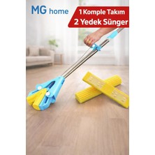 Özbience Kelebek Mop Sıkmalı Süngerli, Yedek Süngerli, Su Sıkma Aparatlı