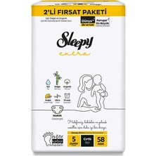 Sleepy Extra Bebek Bezi 5 Beden 58 Adet (4 Adet)