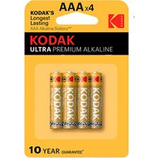 3 Adet Kodak Ultra Premium Alkalin Ince Pil 4'lü