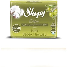 4 Adet Sleepy Islak Havlu 3X50'LI Zeytinyağlı
