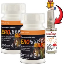 Subutu Ero Boost Max: 2 Adet Erkeklere Özel 30LU Destekleme + 30 ml Afrodizayn Masaj Yağı
