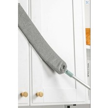 Özbience Pratik Mikrofiber Başlıklı Girintili Yüzey Dip Köşe Raf Temizleme Fırçası