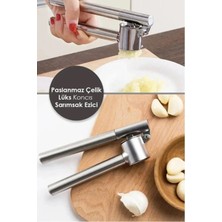 Tasarım Evi Paslanmaz Çelik Koncıs Sarımsak Ezici Pratik Sarımsak Ezeceği Lüks Çelik Sarımsak Ezeceği